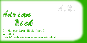 adrian mick business card